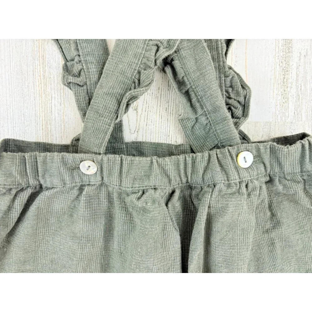 La Coqueta Green Pinafore Skirt Girls Sz 9